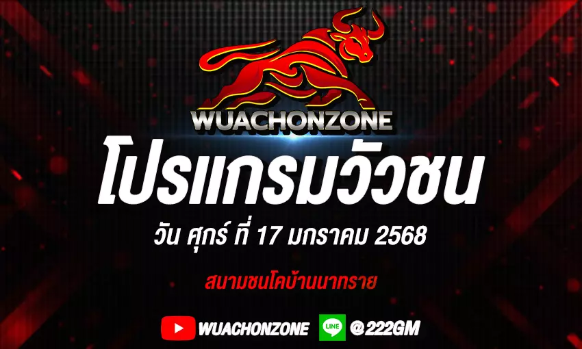 โปรเเกรมวัว วันที่ 17 มกราคม 2568
